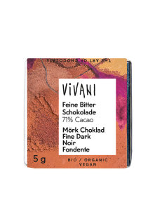 Dark Chocolate 71% - Organic 5g Vivani
