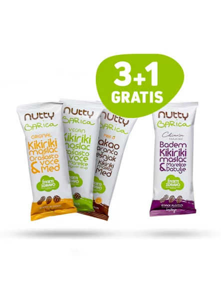 3+1 GRATIS Nutty BARica Snack Bars