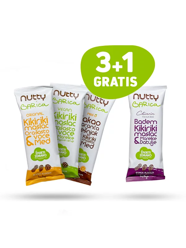 3+1 GRATIS Nutty BARica Snack Bars