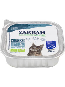 Cat Food Chicken & Herring Chunks With Spirulina - Organic 100g Yarrah