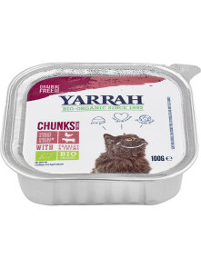 Cat Food Chicken & Beef Chunks With Herbs - Organic 100g Yarrah