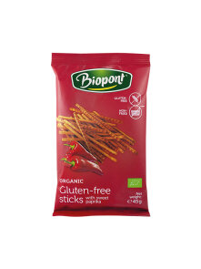 Gluten Free Sticks With Paprika - Organic 45g Biopont
