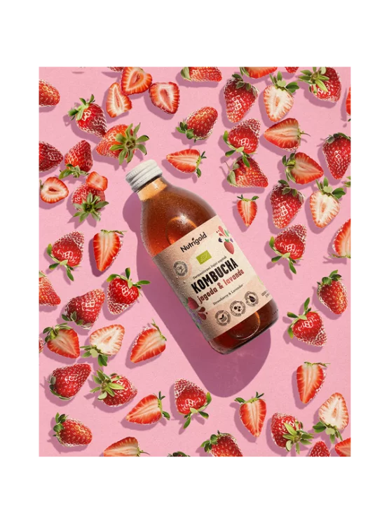 Kombucha Jagoda & Lavanda u ekološkom staklenom pakiranju od 330ml Nutrigold