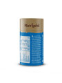 Nutrigold blue spirulina powder in a cylindrical cardboard packaging of 50g