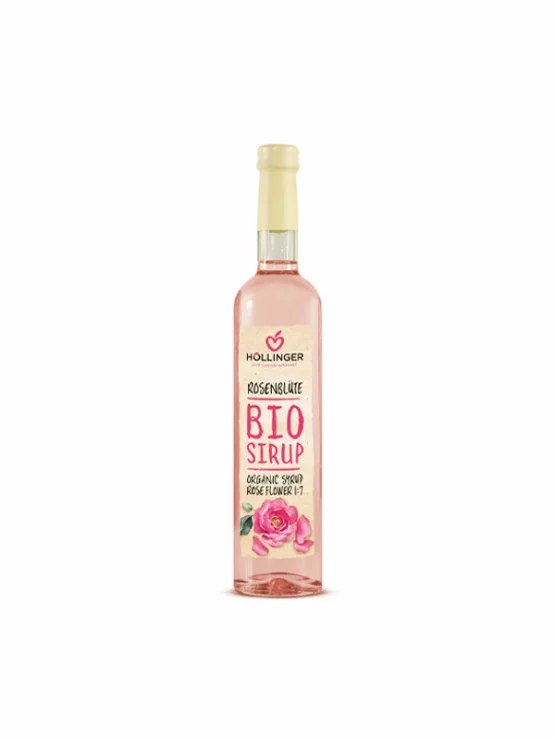 Rose Flower Syrup Organic 500ml Hollinger