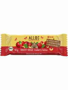 Fruit Bar Cranberry & Cashew - Organic 40g Allos