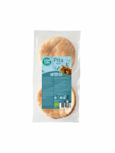 Pita Bread 8pcs - Organic 560g Terrasana