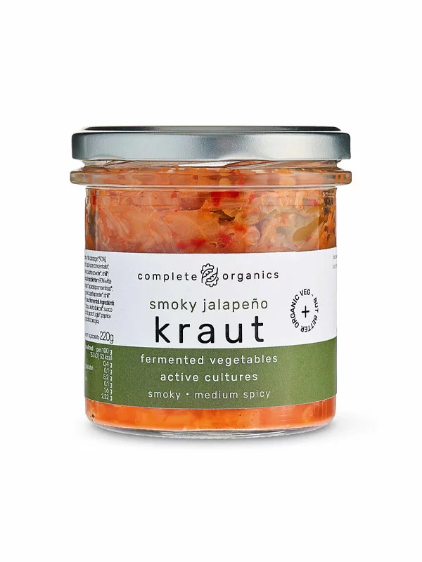 Completeorganics fermentirano povrće smoky jalapeno & kupus organski v staklenoj ambalaži 240g