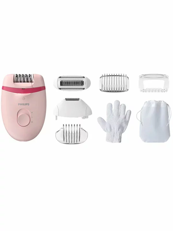Corded Compact Epilator Satinelle Essential With 7 Accessories - Philips