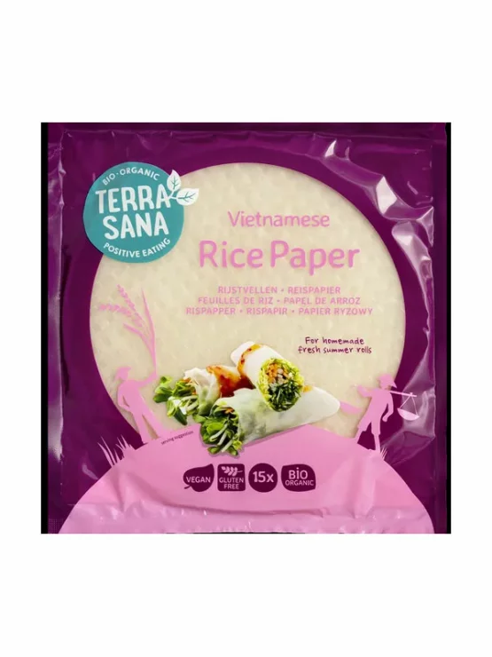 Terrasana Rice Paper Gluten Free 15 Sheets | Organic 150g | Healthy ...