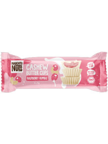 Cashew Butter Cups With Raspberry - Organic 3pcs Naughty Nuts