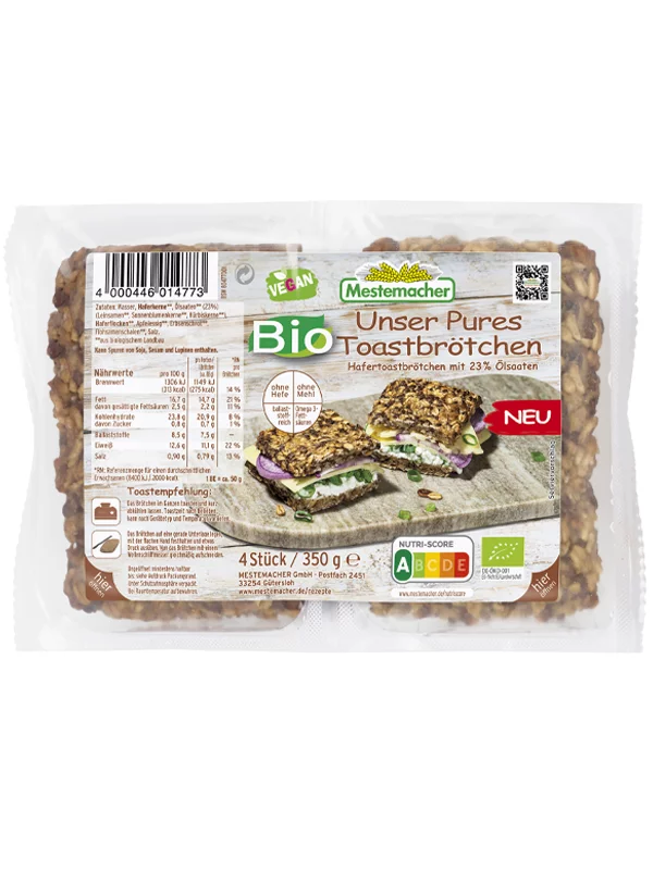 Mestemacher organic seeded bread in a packaging of 350g
