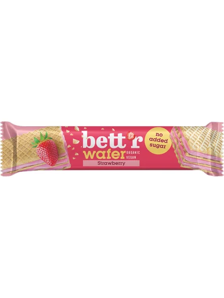 Cashew & Strawberry Cream Wafer No Added Sugar - Organic 30g Bett’r