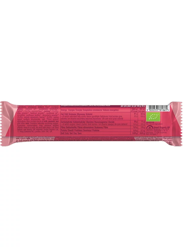 Cashew & Strawberry Cream Wafer No Added Sugar - Organic 30g Bett’r