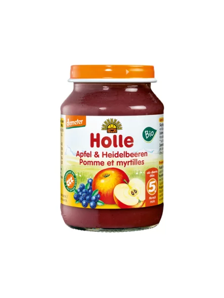 Apple & Blueberry Purée (from 5 months) - Organic 190g Holle