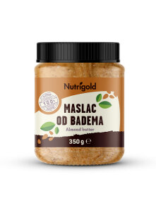 Nutrigold almond butter in a plastic tub of 350g