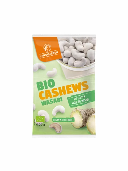 Cashews With Wasabi Gluten Free - Organic 50g Landgarten