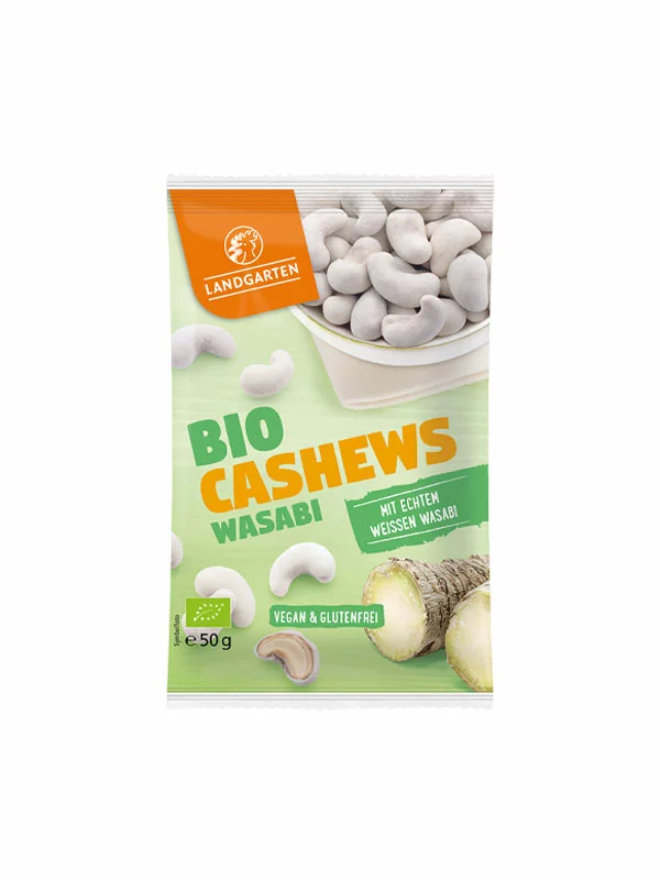Cashews With Wasabi Gluten Free - Organic 50g Landgarten