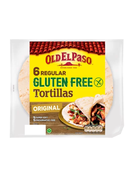 Tortilla Wraps Gluten Free - 6 Pack 216g Old El Paso