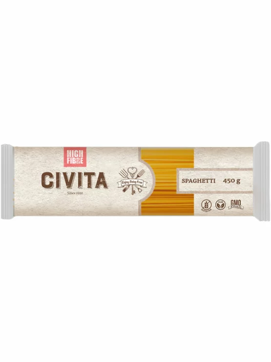 Civita Kukuruzna tjestenina s vlaknima - Spaghetti Bez glutena u pakiranju od 450g