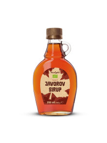 Nutrigold organic maple syrup in a glass packaging of 250ml