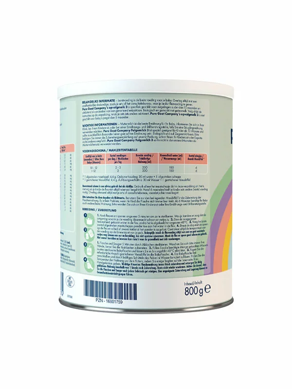 Follow-on Formula Based On Goat Milk 3 (From 10 Months) - Organic 800g Pure Goat