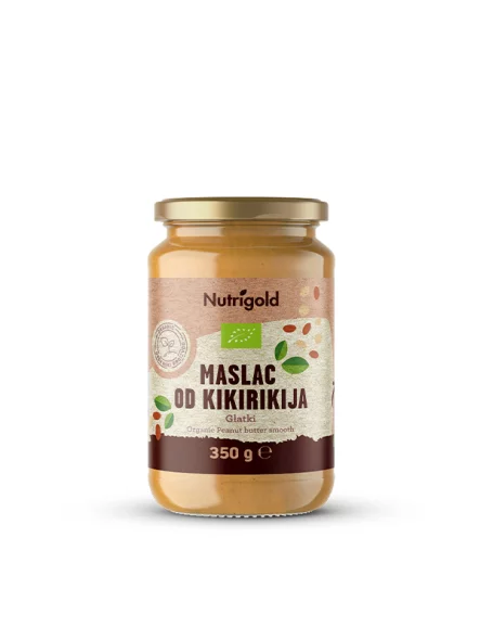 Peanut Butter Smooth - Organic 350g Nutrigold