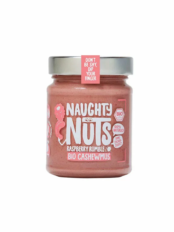 Cashew Spread With Raspberry - Organic 250g Naughty Nuts