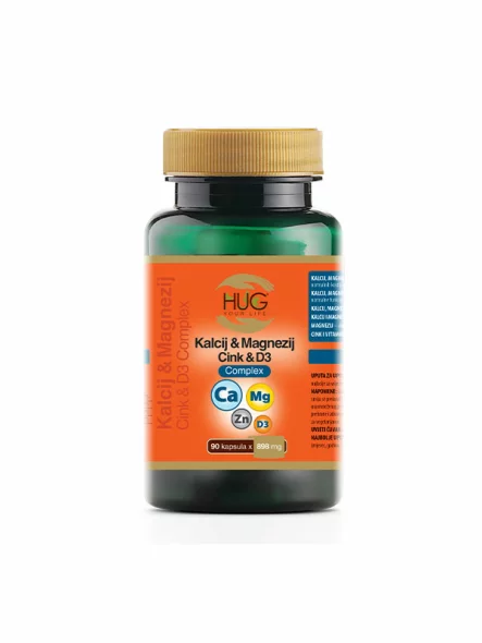 Calcium, Magnesium, Zinc & D3 Complex Capsules 90x898mg - Hug Your Life