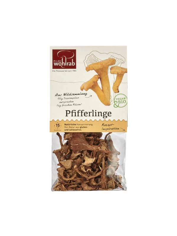 Dried Chanterelle Mushroom - Organic 20g Wohlrab