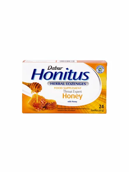 Honitus Herbal Throat Pastilles - Honey 24 pcs Dabur