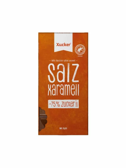 Milk Chocolate With Xylitol - Salted Caramel 80g Xucker