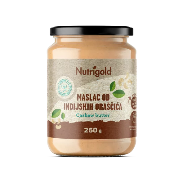 Cashew Butter 100% Pure - Organic 250g Nutrigold