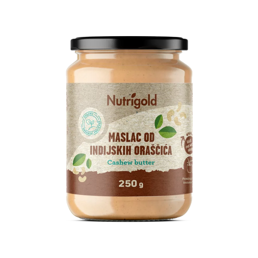 Nutrigold Maslac od indijskih oraščića 100% čisti u staklenoj ambalaži 250g