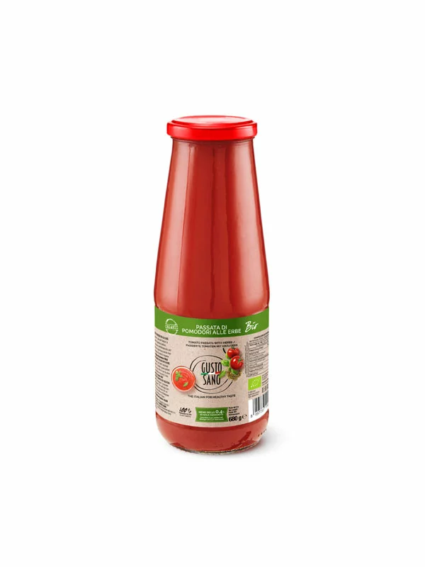 Tomato Passata With Herbs - Organic 680g Gusto Sano