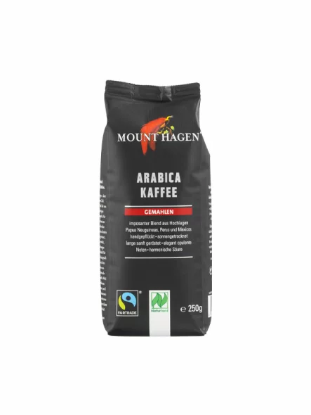 Ground Roasted Coffee Beans 100% Arabica - Organic 250g Mount Hagen