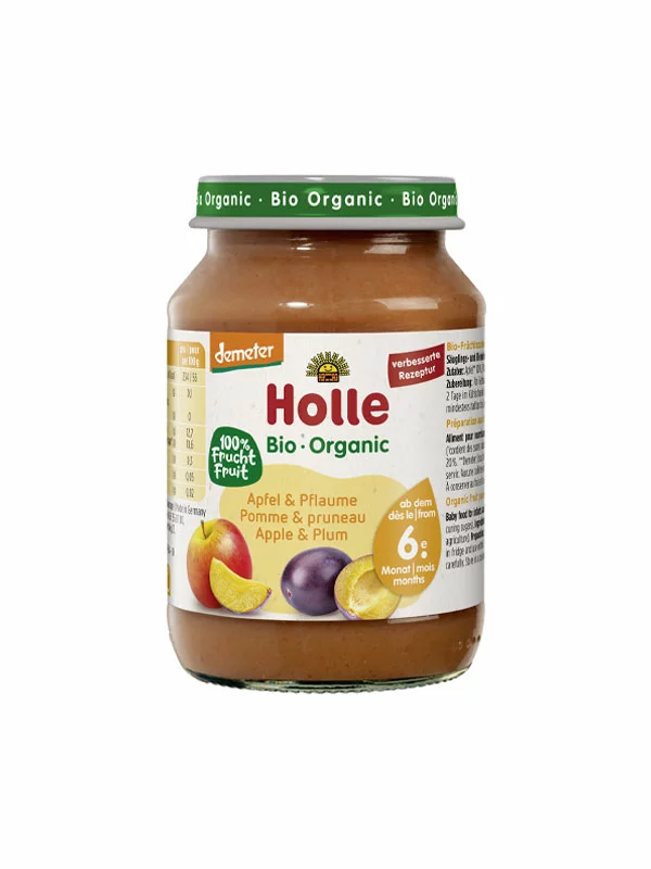 Apple & Plum Purée (from 6 months) - Organic 190g Holle