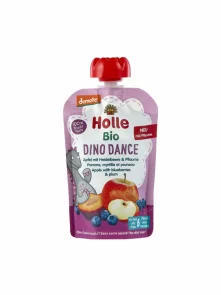 Apple, Blueberry & Plum Purée "Dino Dance" - Organic 100g Holle