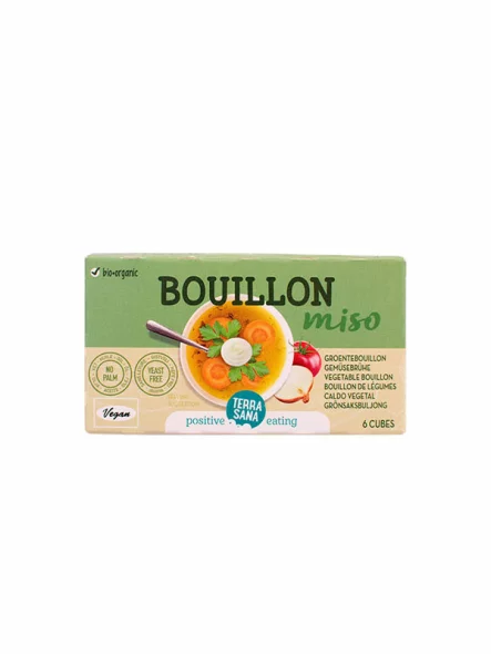 Vegetable Broth Miso 6 Cubes - Organic 64g Terrasana