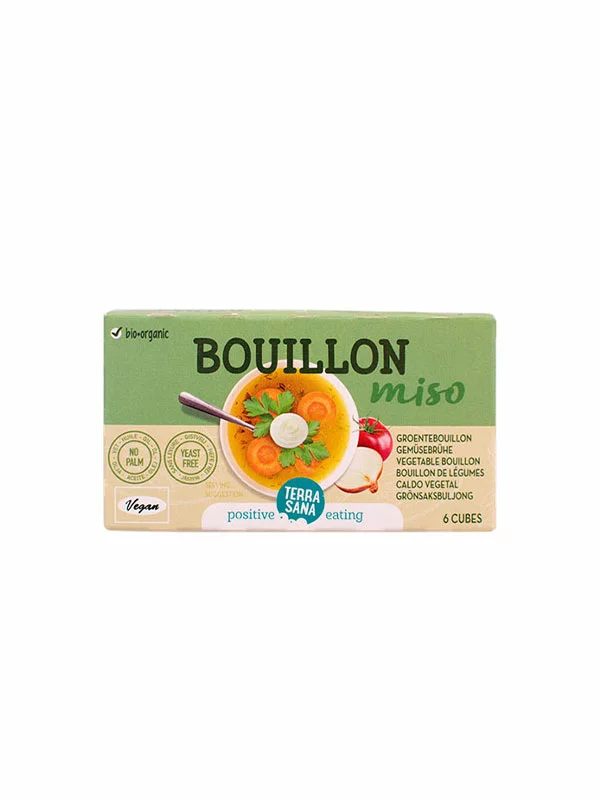 Vegetable Broth Miso 6 Cubes - Organic 64g Terrasana