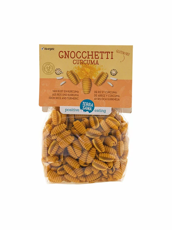 Rice Pasta With Turmeric Gnocchetti Gluten Free - Organic 250g Terrasana