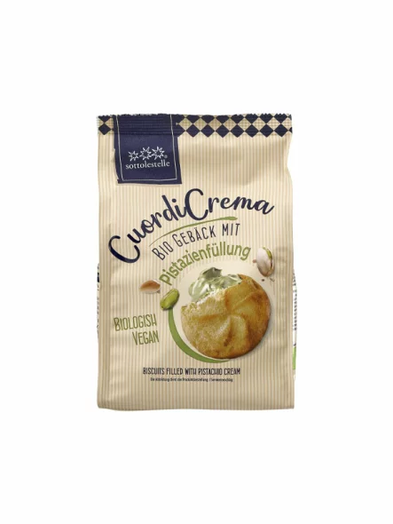 Vegan Crunchy Biscuits With Pistachio Cream - Organic 200g Sottolestelle