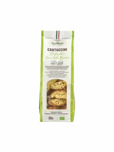 Cantuccini Biscuits Pistachio & White Chocolate - Organic 200g Romi Marie