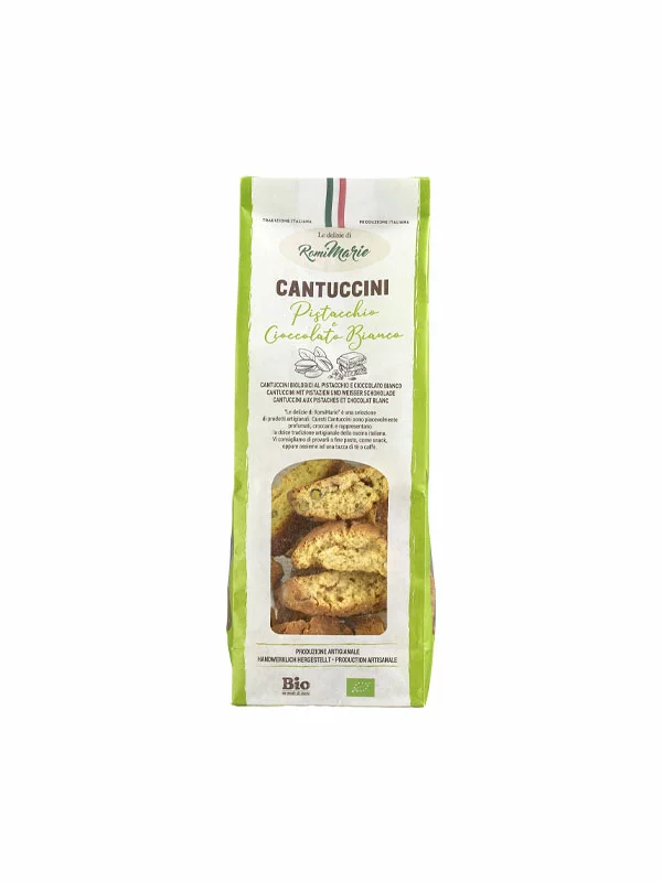 Cantuccini Biscuits Pistachio & White Chocolate - Organic 200g Romi Marie