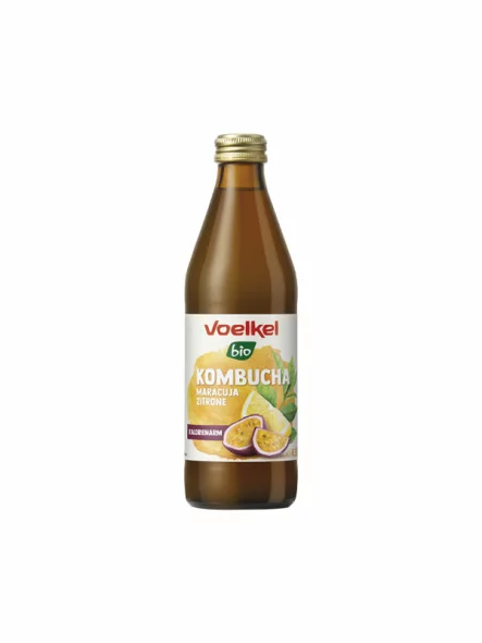 Kombucha Passion Fruit & Lemon Drink - Organic 0.33l Voelkel
