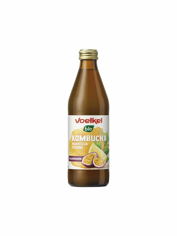 Kombucha Passion Fruit & Lemon Drink - Organic 0.33l Voelkel