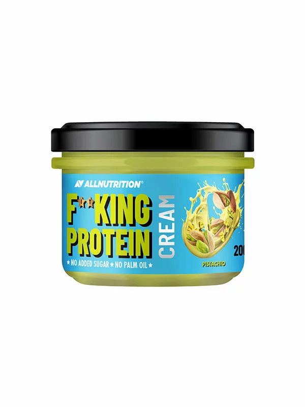 All Nutrition protein pistachio cream in a glass jar of 200g