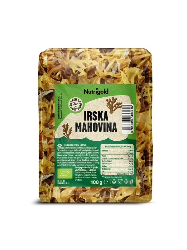 Nutrigold organska irska mahovina u prozirnoj ambalaži od 100g