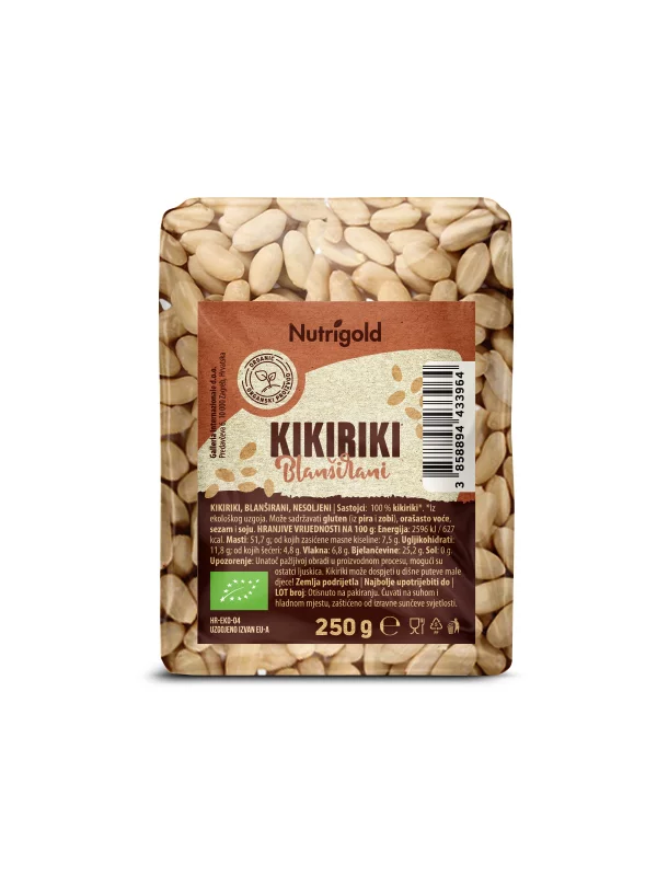 Blanched Peanuts - Organic 250g Nutrigold