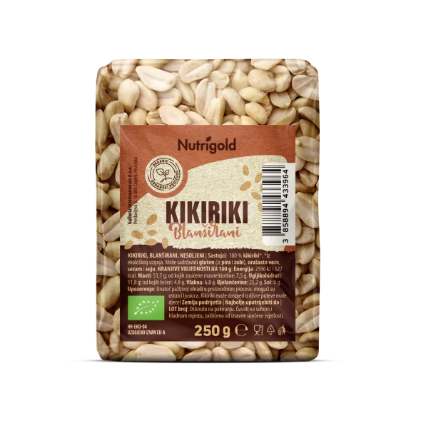 Blanched Peanuts - Organic 250g Nutrigold